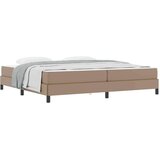  Postelja z vzmetnico Kapučino 200 x 200 cm Umetna koža, (5000075345) Slike