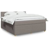 vidaXL Box spring postelja z vzmetnico taupe 180x200 cm blago | Shoptok.si