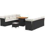  Sjedeća garnitura za vrt 11 pcs Crna poliratan | shoptok.hr