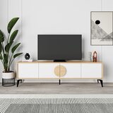 Marckeric Bela/v naravni barvi TV omarica v hrastovem dekorju 180x51 cm Vae – | Shoptok.si