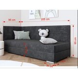 Molarem Home Dječji tapecirani krevet TOMAR III - 200x90 cm - Madrac s Bonnell oprugama | shoptok.hr