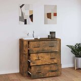 Komoda dimljeni hrast 80x33x70 cm inženirski les, (20654104) | Shoptok.si