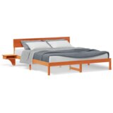  Konstrukcija postelje z vzglavjem Voskast rjav 180 x 200 cm, (5000123822) | Shoptok.si