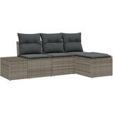  Set od 4 komada vrtnih kauča s jastuком siva poli ratan | shoptok.hr