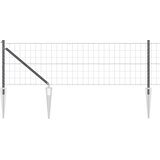 Euro ograda s špicama 25 x 0,6 m Čelik premazan PVC-om Siva | shoptok.hr