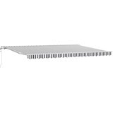 Tenda na automatsko uvlačenje antracit i bijela 500x300 cm | shoptok.hr