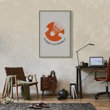  Slika - Badminton Shuttlecock on an Orange Circle Background 60x90 U prirodnom drvenom okviru | shoptok.hr