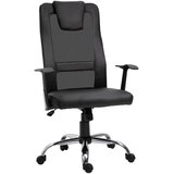  Uredska okretna stolica ergonomska direktorska stolica podesiva visina PU crna 66x73x108-118 cm Cijene