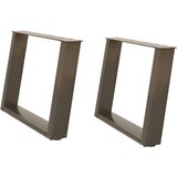  Noge za klub stolić U-oblik 2 kom Prirodni čelik 60 x (42-43) cm Čelik - Prirodna 60 x (42-43) cm 1 | shoptok.hr
