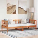  Krevetna konstrukcija s uzglavljem Vosak smeđa 90 x 190 cm | shoptok.hr