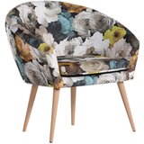 CARRYHOME fotelj, rumena, večbarvno tekstil | Shoptok.si