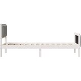  Okvir kreveta s uzglavljem Bijela i svijetlosiva 80 x 200 cm | shoptok.hr