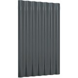 vidaXL Strešne plošče 12 kos. prašno premazano jeklo antracit 60x36 cm | Shoptok.si