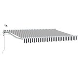  Električni zložljiv senčnik Antracitna in bela 3,5 x 2,5 m, (5000204624) | Shoptok.si