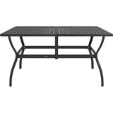  Miza antracitna 140x80x72 cm jeklo | Shoptok.si