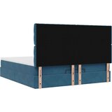  Otomanski posteljni okvir z vzmetnicami moder 160x200 cm žamet, (22053842) | Shoptok.si