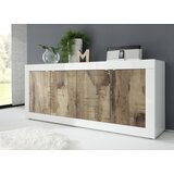 LC Mobili komoda s 4 vrati bela sijaj/hrast basic 209015-08P Cene