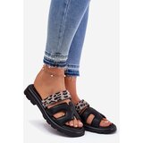 VINCEZA Leather Women's Sandals With Velcro Leopard | Shoptok.si