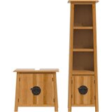  2-dijelni set kupaonskog namještaja od masivne borovine | shoptok.hr