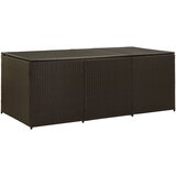vidaXL Vrtna škatla za shranjevanje poli ratan 180x90x75 cm rjava Cene
