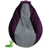lazy bag sivo-ljubičasti - mogućnost personalizacije - bez veza, obim 210cm, visina 90cm - do 5god