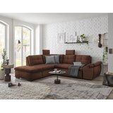 CARRYHOME KOTNA SEDEŽNA GARNITURA, mikrovelur barve bakra | Shoptok.si
