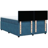  Krevet box spring s madracem plavi 160 x 200 cm baršunasti | shoptok.hr