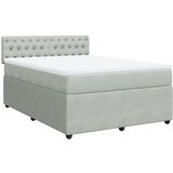 Maison Chic Box spring postelja - Vzmetna postelja z vzmetnico svetlo siv 140x190 cm žamet SL24524, (21890380) | Shoptok.si