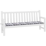 vidaXL Blazina za vrtno klop siv karo vzorec 200x50x3 cm blago | Shoptok.si