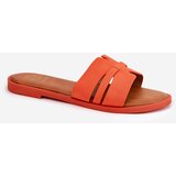 Boto Women's sandals on a flat heel with cutouts eco suede orange Teterre | Shoptok.si