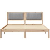 vidaXL Krevetni okvir s tapiciranim uzglavljem Svijetlo siva | shoptok.hr