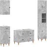  Set kupaonskih ormara od 4 dijela ALKMAAR Betonska siva | shoptok.hr