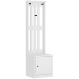 vidaXL Drevo za dvorano "SANDENS" bela 45x40x159,5 cm masivni les bora | Shoptok.si