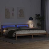  Krevetna konstrukcija s uzglavljem Vosak smeđa 200 x 200 cm | shoptok.hr