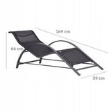 Modern Home Set od 2 ležaljke za baštu sa stolom Black | ePonuda.com