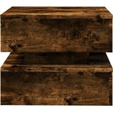 Ormarić za uzglavlje LED boja dimljenog hrasta 50x50x40 cm | shoptok.hr