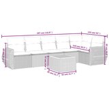  7-dijelni set vrtnih sofa od poliratana s jastucima bež | shoptok.hr