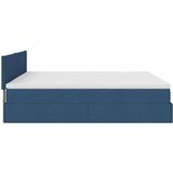 vidaXL Otomanski posteljni okvir z vzmetnico moder 160x200 cm blago, (21653536) | Shoptok.si
