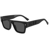 Dsquared2 ICON0021/S 003/IR ONE SIZE (52) Črna/Siva Cene