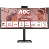 AOC Monitor 86,4 cm (34,0") CU34E4CW 3440x1440 Curved konferenca 120Hz VA 4ms HDMI 2xHDMI DisplayPort 2xUSB-C 90W 4xUSB3.2 HAS Kamera Zvočniki 2x5W, (5000129589) Cene