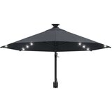  Stenski senčnik z LED in kovinskim drogom 300 cm antraciten | Shoptok.si