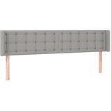  Uzglavlje s ušima svjetlosivo 203x16x78/88 cm od tkanine | shoptok.hr