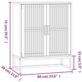  Komoda bijela 60 x 30 x 75 cm od konstruiranog drva | shoptok.hr