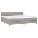  Krevet s oprugama i madracem svjetlosivi 200 x 200cm od tkanine | shoptok.hr