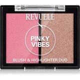 Revuele Blush & Highlighter Duo rumenilo s highlighterom nijansa Pinky Vibes 8 g | shoptok.hr