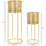 Mauro Ferretti Metalni stalci za tegle za cvijeće u setu 2 kom ø 17 cm (visina 46 cm) Nat – | shoptok.hr
