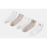 Sinsay Set čarapa s valovitim rubom i motivom srca 5 pack | shoptok.hr