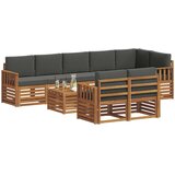  Set vanjskih sofa 9 kom. Prirodna i antracit Poliester | shoptok.hr