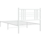 Metalni okvir za krevet s uzglavljem bijeli 100x190 cm | shoptok.hr