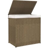  Košara za rublje s 2 odjeljka 53 x 35 x 57 cm od poliratana | shoptok.hr